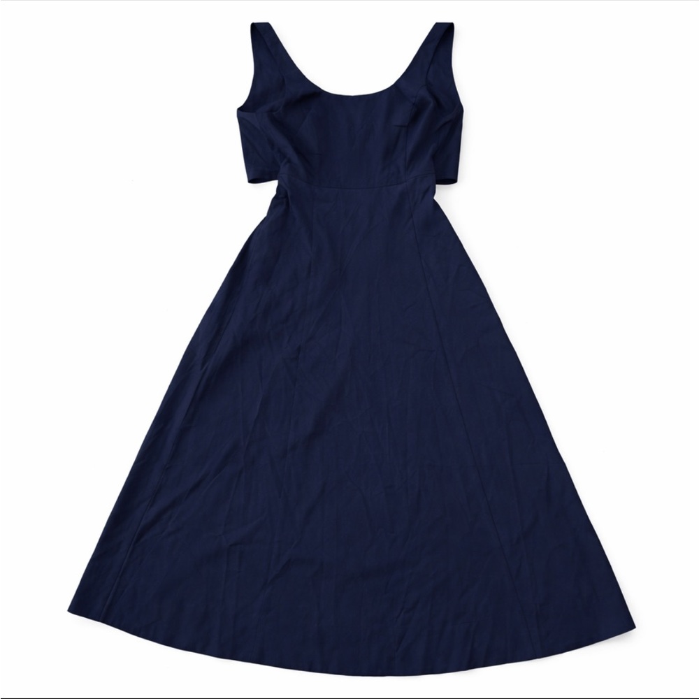 NWT Kit and Ace Navy Midi Dress Scoop Back Tie